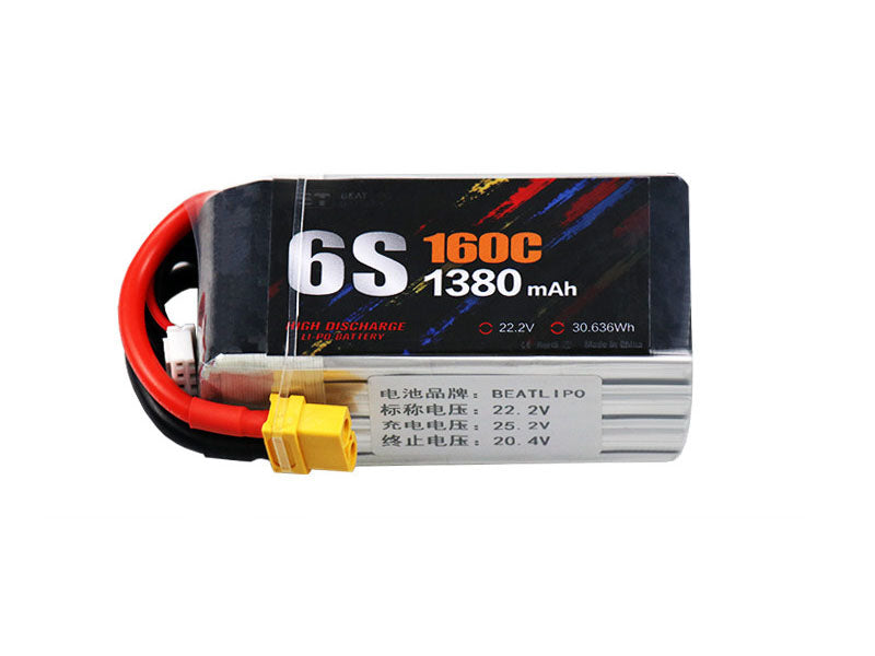 BEAT 1380mAh 4S/6S 160C リポバッテリー XT30/XT60