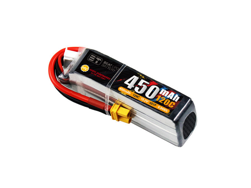 BT 450mAh LiHv 2S/3S/4S 120C高圧リポバッテリー XT30/XT60