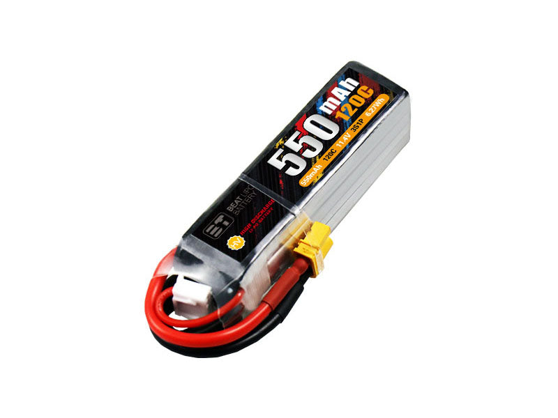 BT 550mAh LiHv 2S/3S/4S 120C高圧リポバッテリー XT30/XT60/JST