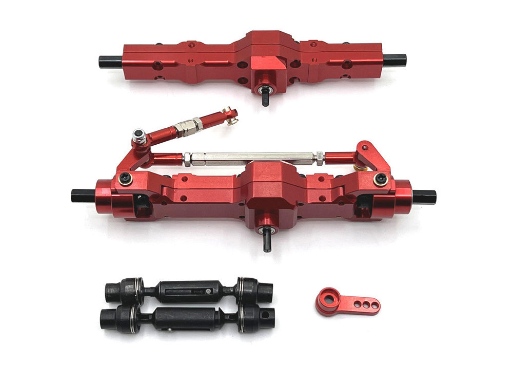 WPL1/10 C74・1/16全シリーズ RCカー用金属アップグレード 前後アクスルASSY & ドライブシャフトセット