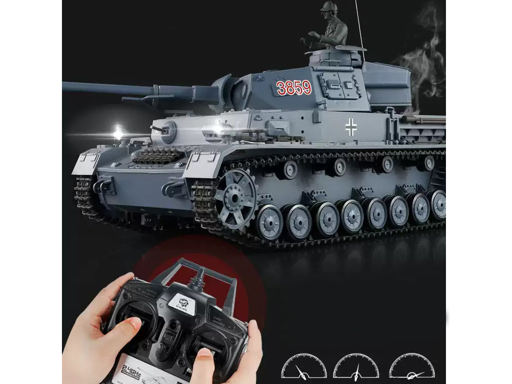 HengLong 1:16 3859 ドイツ軍IV号戦車F2型 2.4Gラジコン戦車 技適認証済