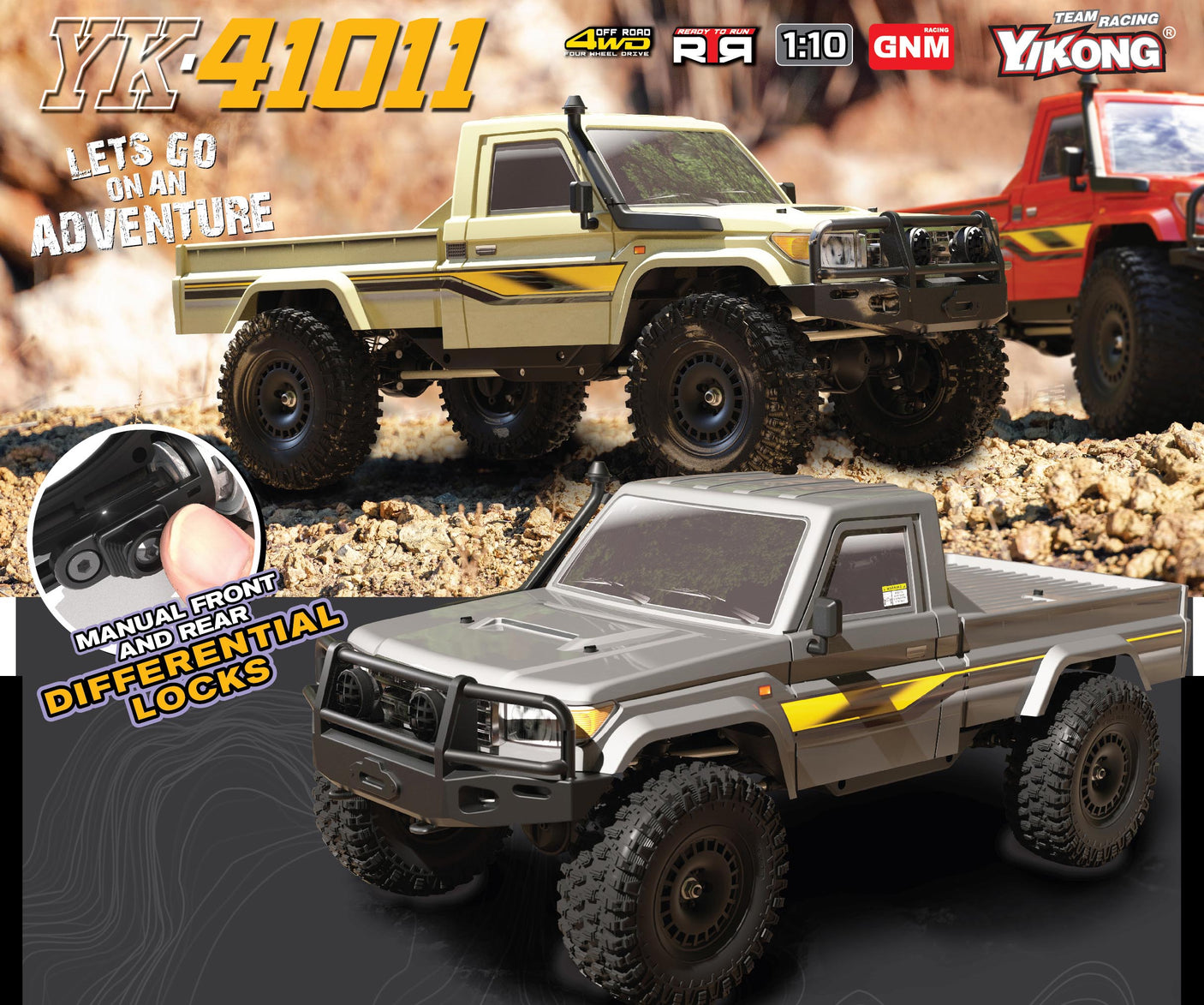 2025新製品~YIKONG YK41011 1/10 ラジコンクローラートラックRS 技適認証済