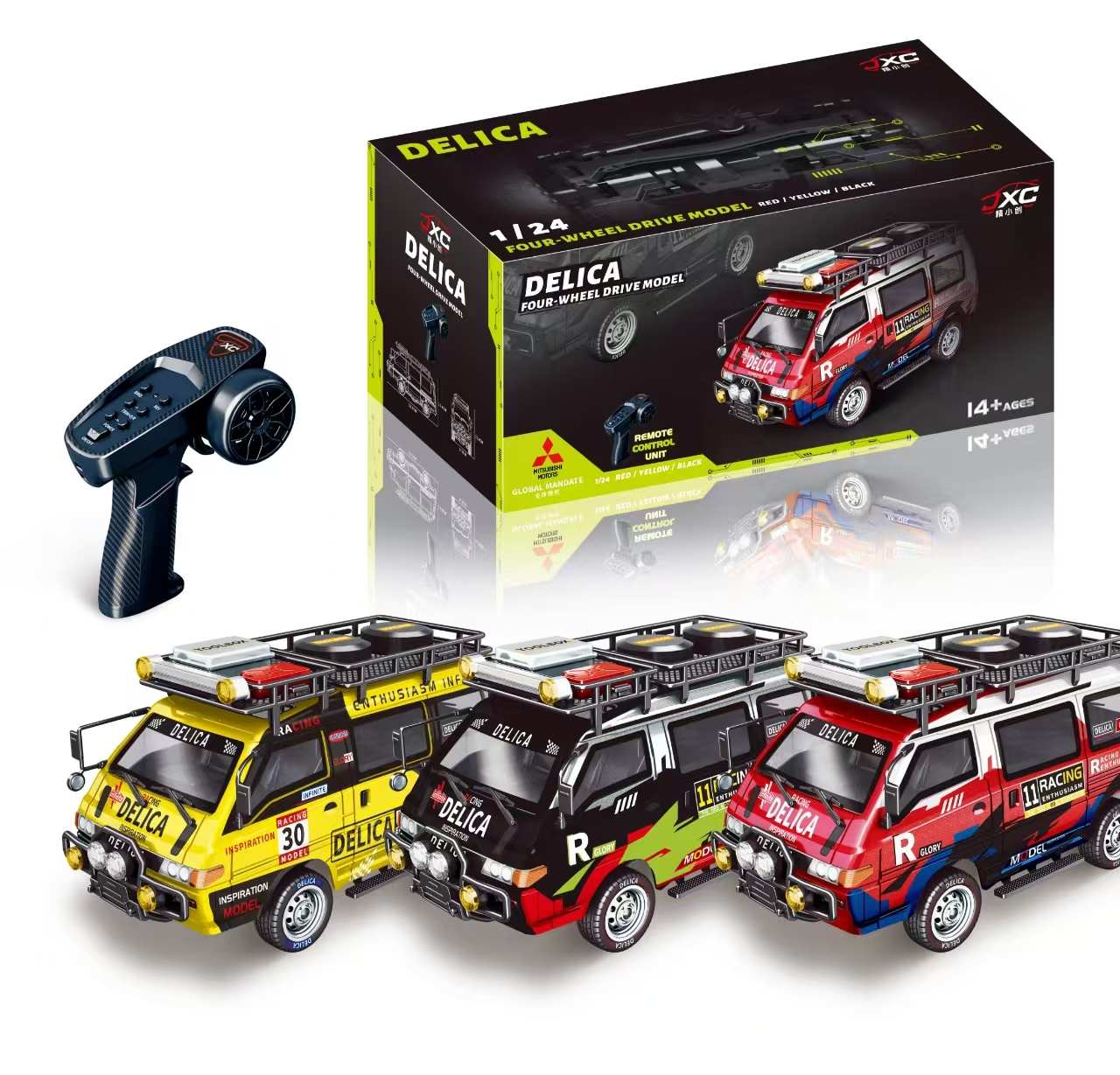 JXC 1:24 2.4GHzラジコントラックバン 2WD/4WD RTR