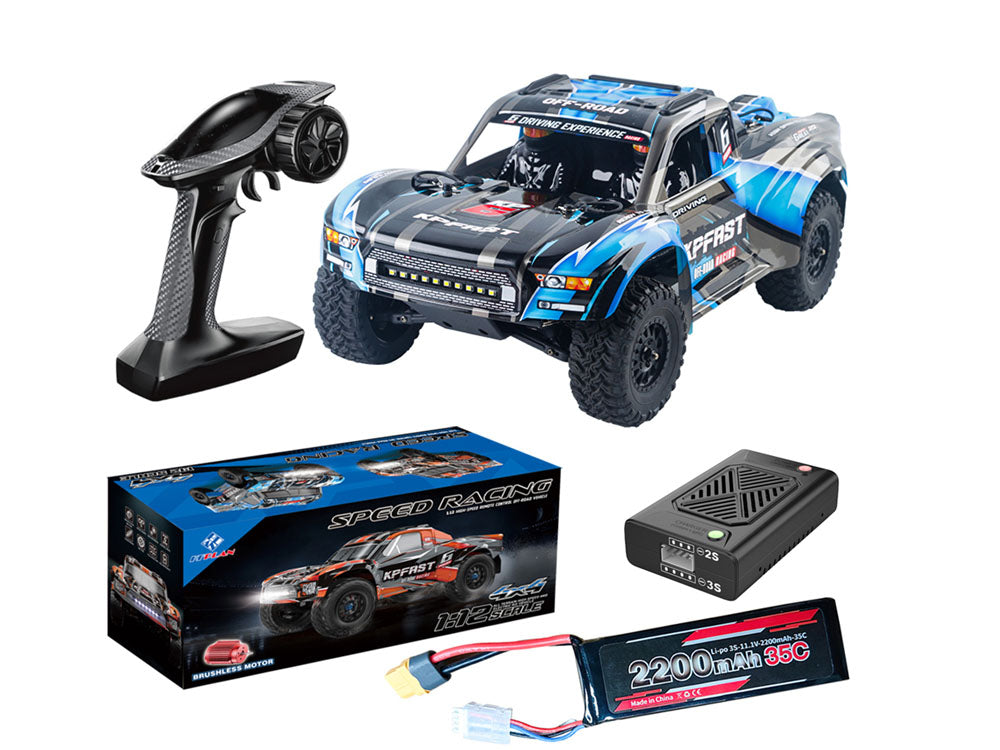 KFPLAN KF17 1/12 ブラシレス高速ラジコンカー 4WDオフロード 70km/h メタルパーツ 3Sバッテリー付属 RTR 国内認証済み