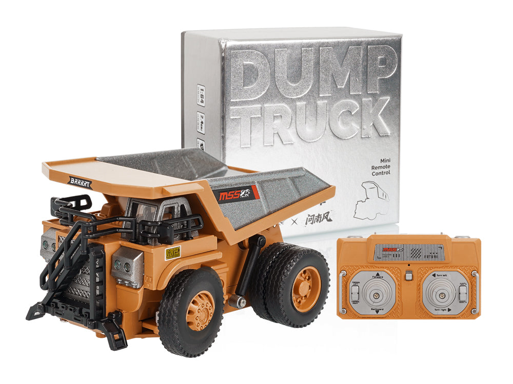 ARRISHOBBY 1:64 全比例ミニダンプ ラジコン建設車両 デスク模型・知育ギフトに最適 技適認証済み