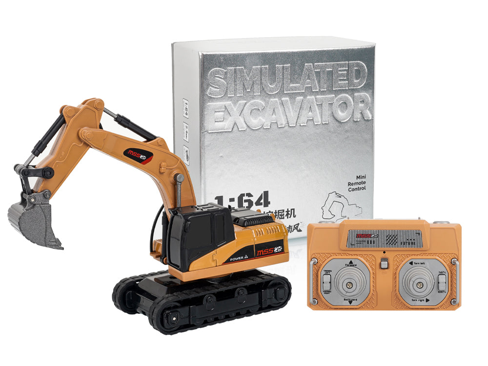 ARRISHOBBY 1:64 全比例 ミニショベルカー ラジコン建設車両 亜鉛合金製RCカーデスク模型・知育ギフトに最適 技適認証済み