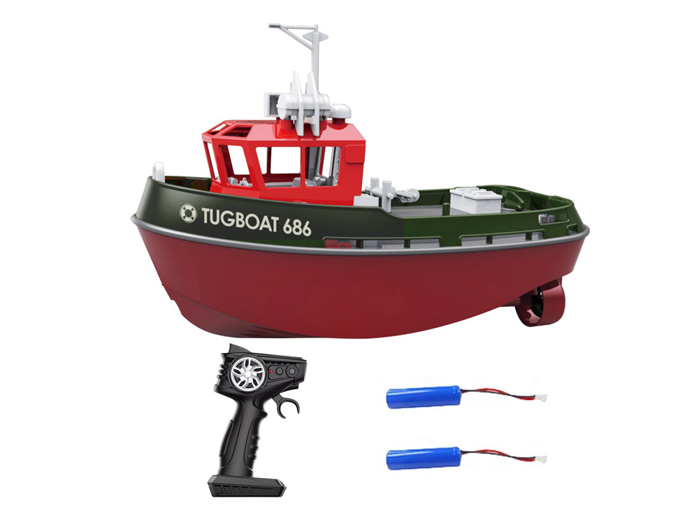 ARRISHOBBY ラジコンタグボート 1/72スケール 2.4GHz 電動RCボート 防水・高速走行 バッテリー2本付属