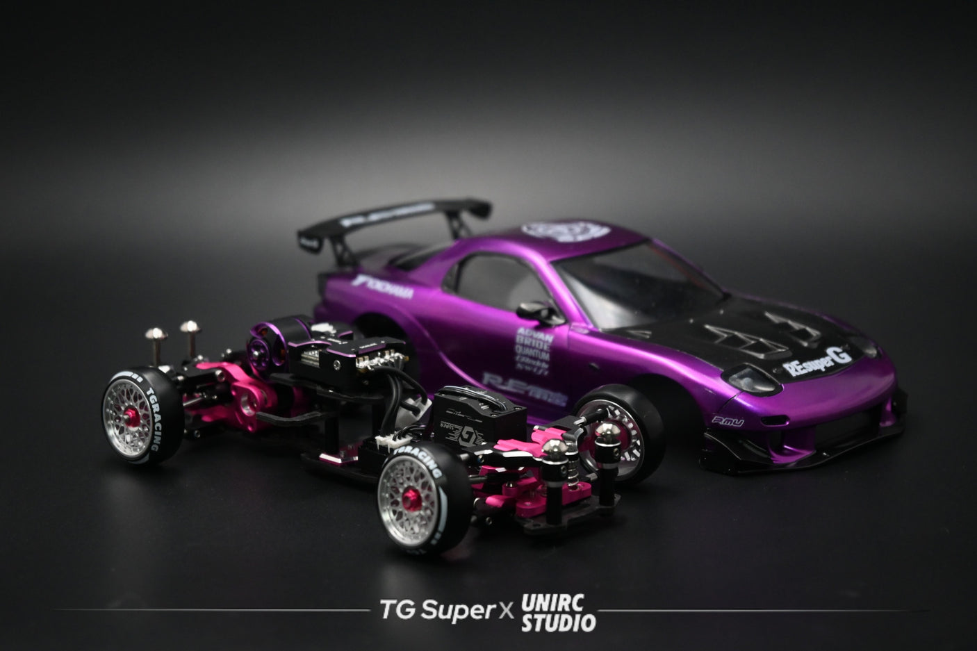TG Super TG+ 1/24 RWD RCドリフトカーシャーシ(電子パーツ付属)
