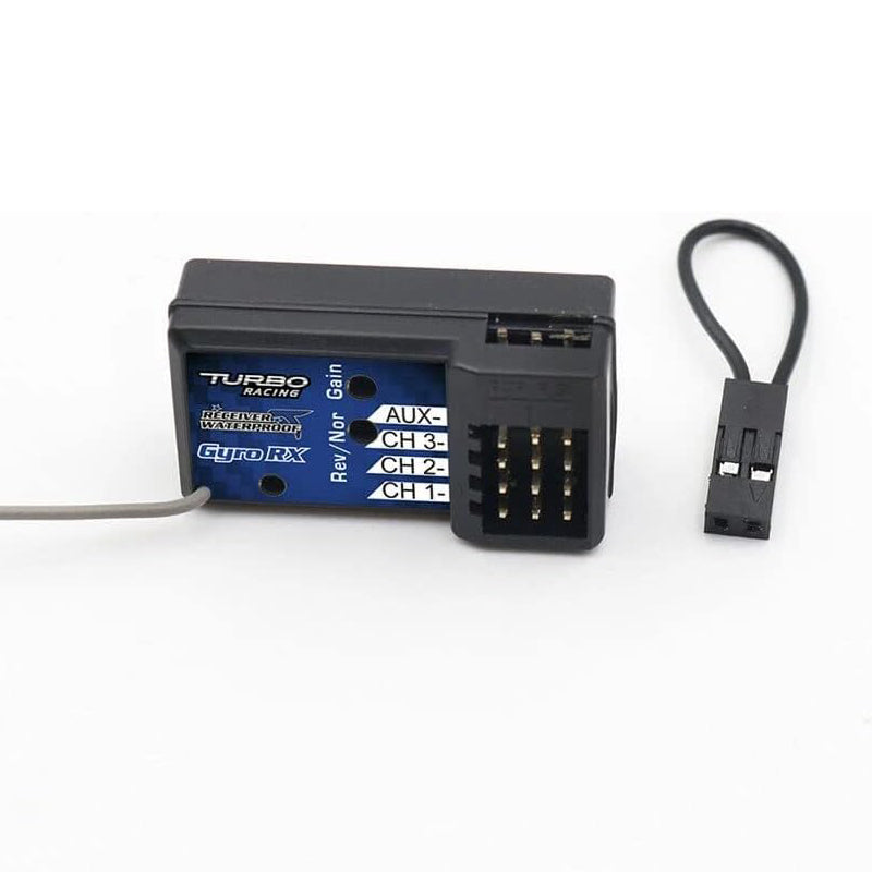 Turbo Racing RX49 2.4GHz 4CH受信機 ジャイロ付き P52/P32/P62と互換性あり 防水仕様