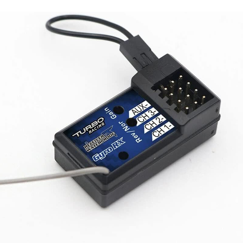Turbo Racing RX49 2.4GHz 4CH受信機 ジャイロ付き P52/P32/P62と互換性あり 防水仕様