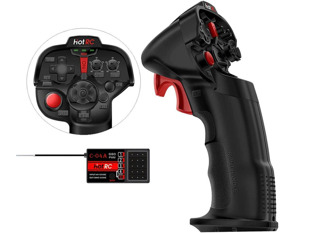 HOTRC DS-4A 4CH送信機 電動RCカー/ボート用プロポセット 技適認証済み