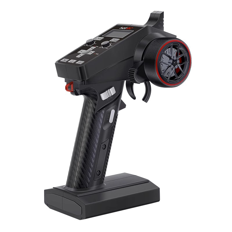 HOTRC CT-6A 6CHラジオ送信機 プロポセット RCボート/ラジコンカー/戦車用 300M長距離制御 片手操作 技適認証済み