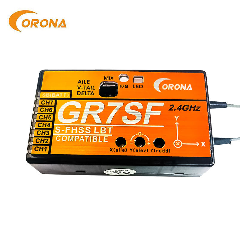 CORONA GR7SF 7CH 2.4GHz 受信機 FUTABA互換 S-FHSS対応 ジャイロ機能