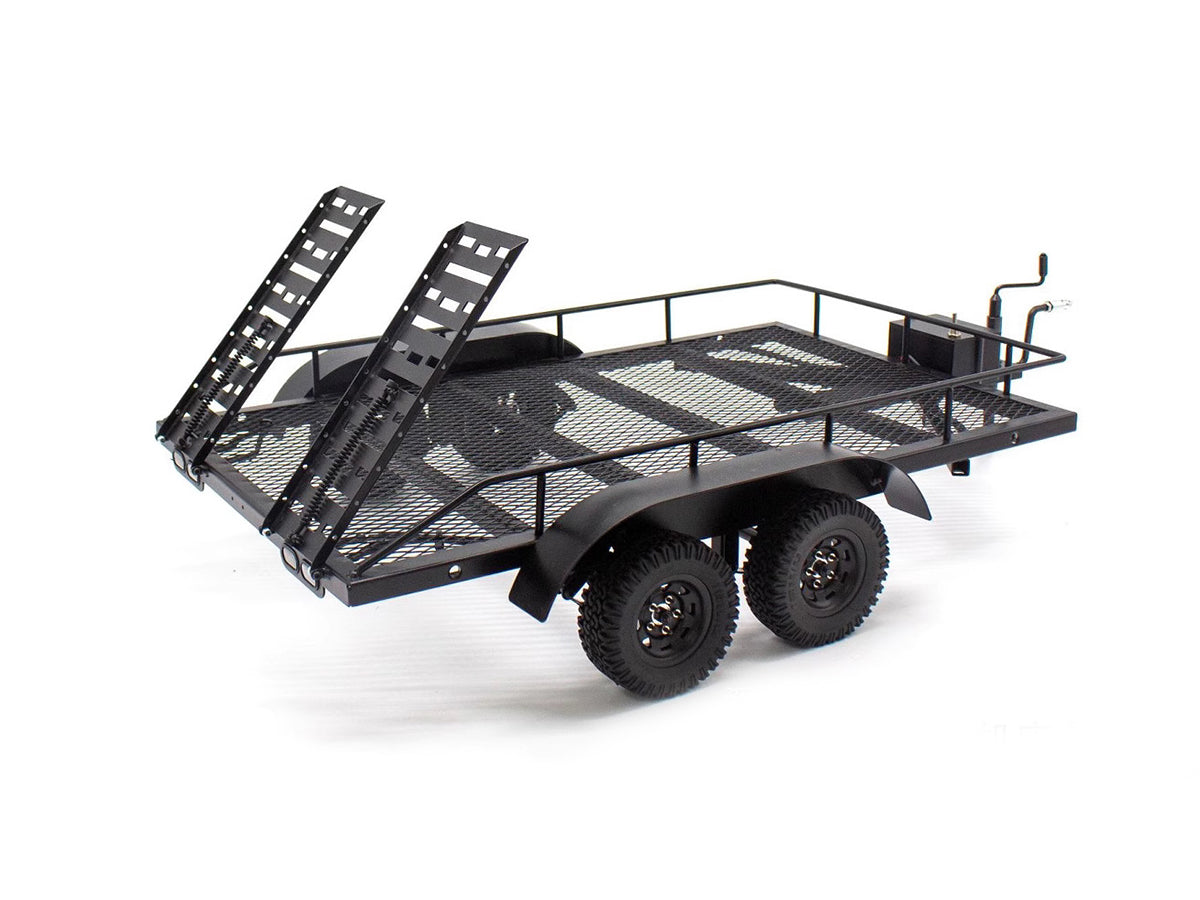 PMM 1/10 RC 金属製ダブルスプリングラダートレーラー TRX4 SCX6 SCX10に対応