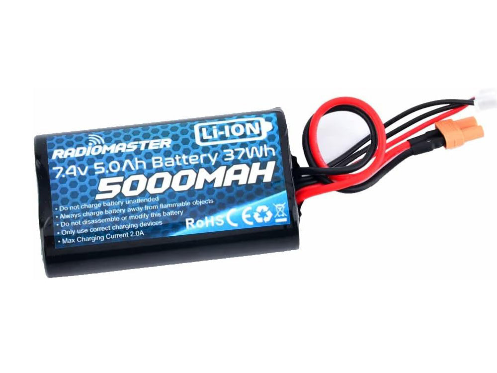 RadioMaster 7.4V 5000mAh 2Sリチウムバッテリー TX16S、TX12 MK2送信機用