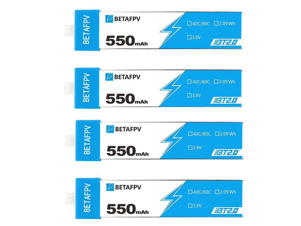 Betafpv BT2.0 550mAh 1S バッテリー (4PCS)(FBA在庫あり)