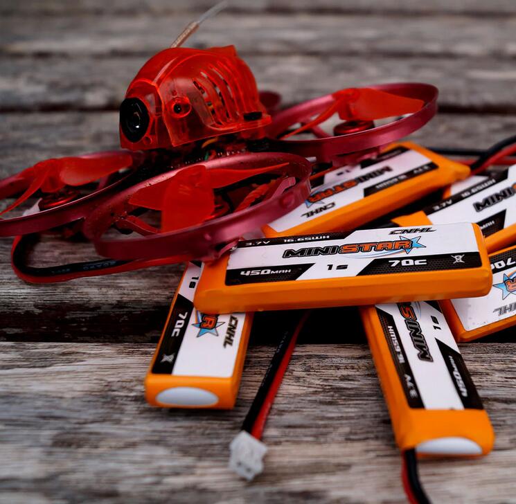 CNHL MiniStar 450mAh 3.8V 1S LiHV 70Cリポバッテリードローン用Lipo 4本入