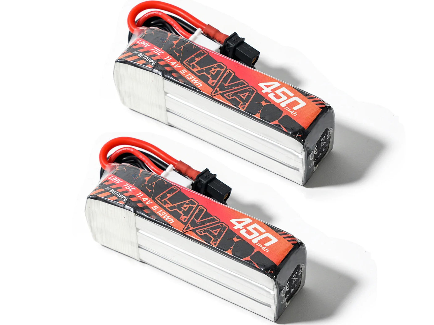 Betafpv LAVA 2S/3S/4S 450mAh 75C バッテリー (2PCS)