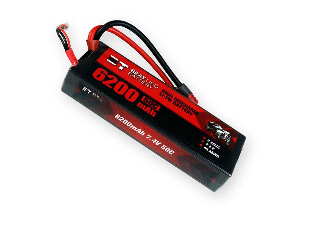 BT 6200mAh リポバッテリー|RCカー用 2S/3S 50C/80C電池| 高速オフロードラジコンカー対応