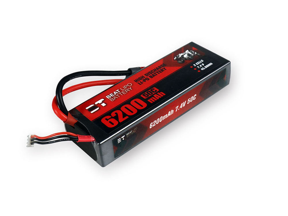 BT 6200mAh リポバッテリー|RCカー用 2S/3S 50C/80C電池| 高速オフロードラジコンカー対応