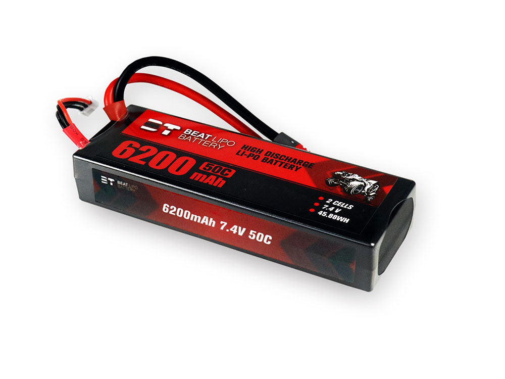BT 6200mAh リポバッテリー|RCカー用 2S/3S 50C/80C電池| 高速オフロードラジコンカー対応