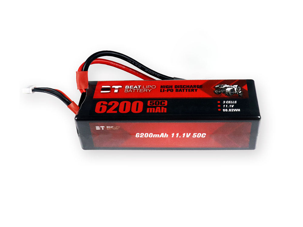 BT 6200mAh リポバッテリー|RCカー用 2S/3S 50C/80C電池| 高速オフロードラジコンカー対応