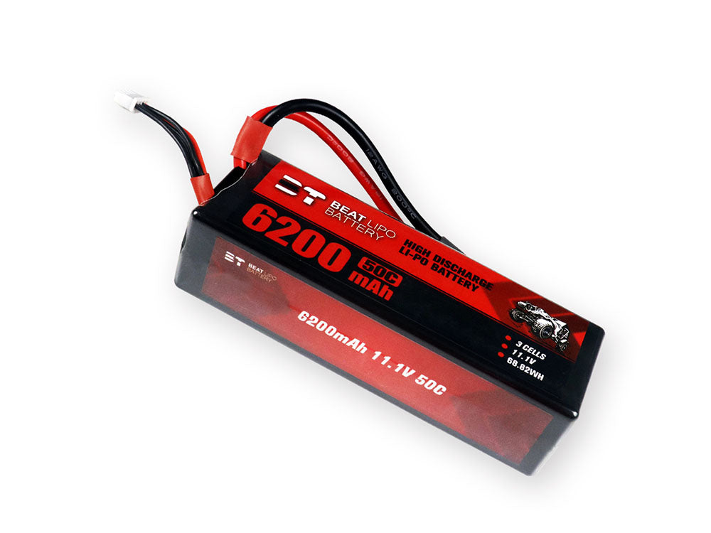 BT 6200mAh リポバッテリー|RCカー用 2S/3S 50C/80C電池| 高速オフロードラジコンカー対応
