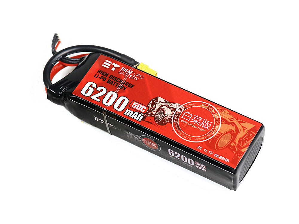 BEAT 6200mAh 50C 2S/3S/4S リポバッテリーRCカー用