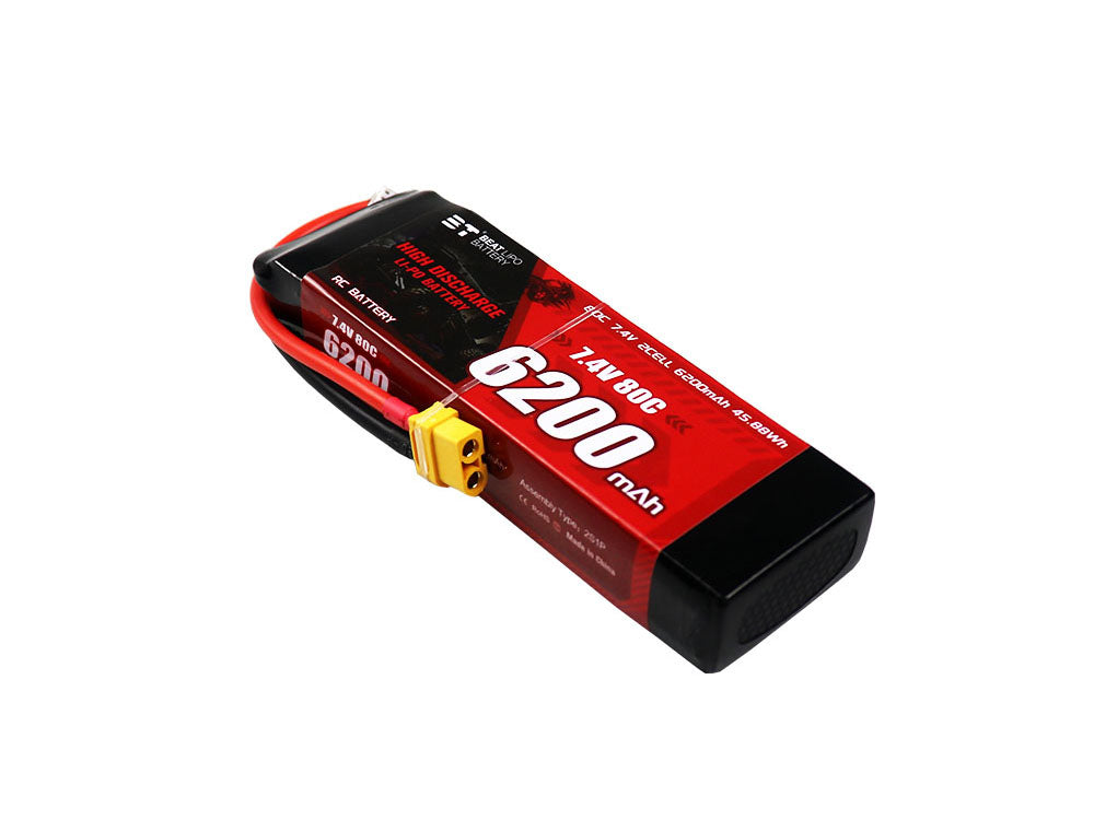 BT 6200mAh リポバッテリー|RCカー用 2S/3S 50C/80C電池| 高速オフロードラジコンカー対応