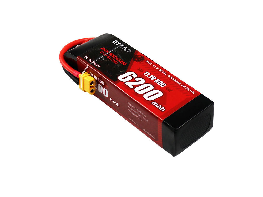 BT 6200mAh リポバッテリー|RCカー用 2S/3S 50C/80C電池| 高速オフロードラジコンカー対応