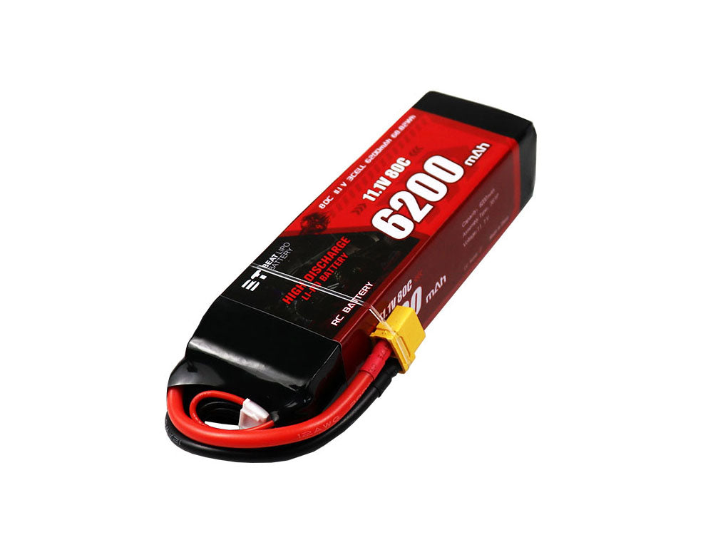 BT 6200mAh リポバッテリー|RCカー用 2S/3S 50C/80C電池| 高速オフロードラジコンカー対応
