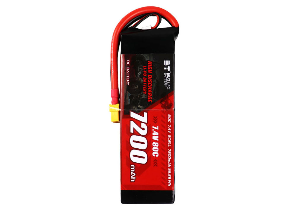 BT 7200mAh リポバッテリー|RCカー用 2S/3S 80C電池| 高速オフロードラジコンカーなど対応