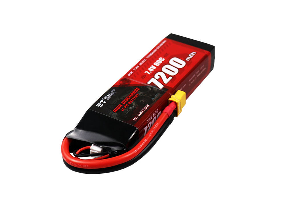 BT 7200mAh リポバッテリー|RCカー用 2S/3S 80C電池| 高速オフロードラジコンカーなど対応