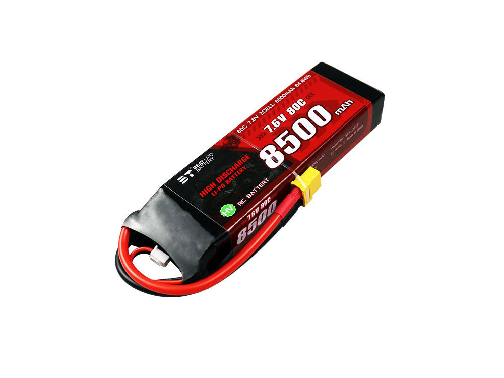 BT 8500mAh リポバッテリー|RCカー用 2S/3S 80C電池| 高速オフロードラジコンカーなど対応