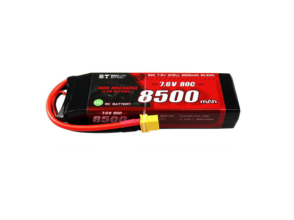 BT 8500mAh リポバッテリー|RCカー用 2S/3S 80C電池| 高速オフロードラジコンカーなど対応