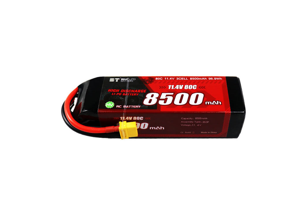 BT 8500mAh リポバッテリー|RCカー用 2S/3S 80C電池| 高速オフロードラジコンカーなど対応