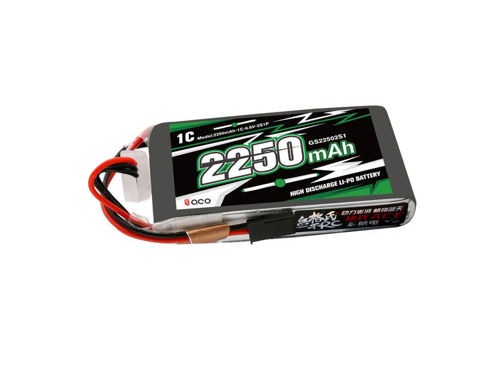 GENS ACE 2250mAh 6.6V 2S1P LIFEバッテリー 高放電1C 送信機 受信機 対応