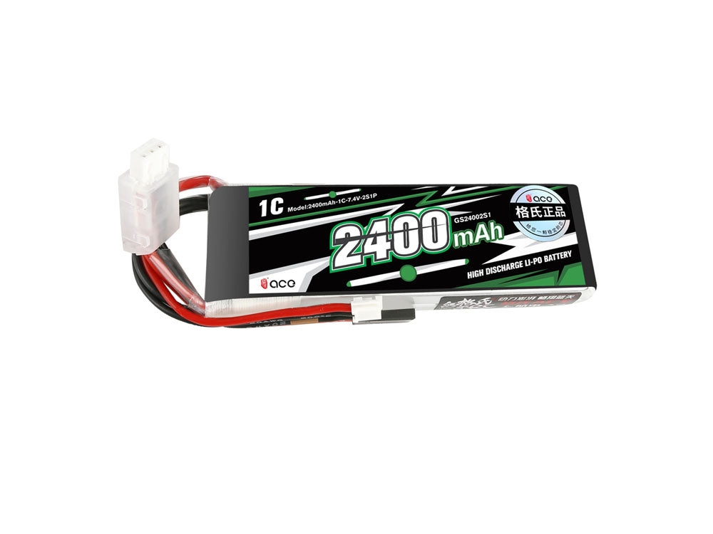 GENS ACE 2400mAh 7.4V 2S1P LIPOバッテリー 高放電1C 送信機 受信機対応