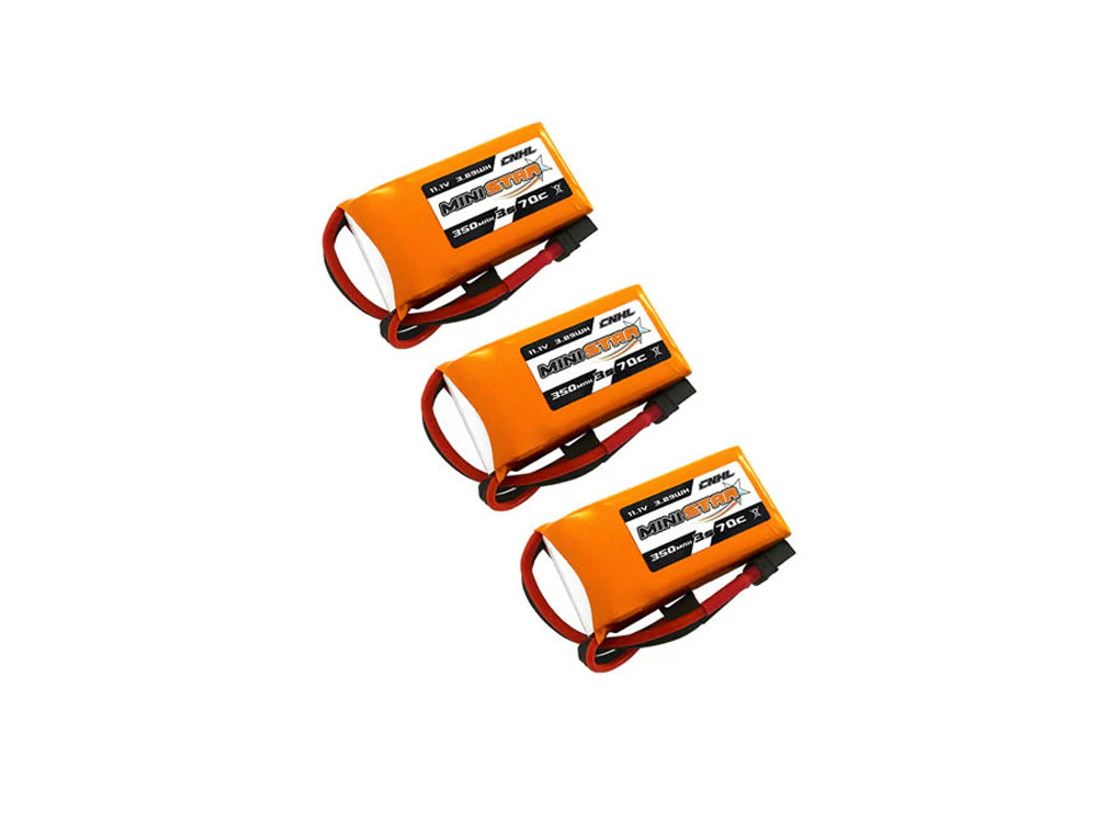 CNHL MiniStar 350mAh 11.1V 3S 70C LiPoバッテリー XT30U FPVドローン対応 3本セット