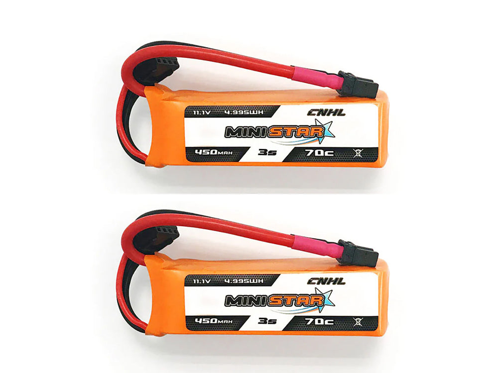 CNHL MiniStar 3S 11.1V LiPoバッテリー 450/650/850mAh 高出力 FPVドローン用 XT30Uコネクタ付き 2本セット