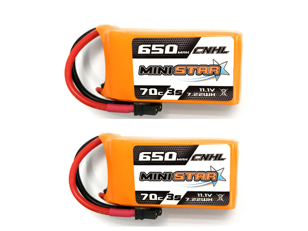 CNHL MiniStar 3S 11.1V LiPoバッテリー 450/650/850mAh 高出力 FPVドローン用 XT30Uコネクタ付き 2本セット