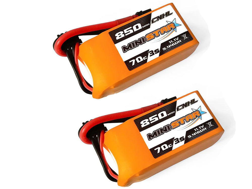 CNHL MiniStar 3S 11.1V LiPoバッテリー 450/650/850mAh 高出力 FPVドローン用 XT30Uコネクタ付き 2本セット