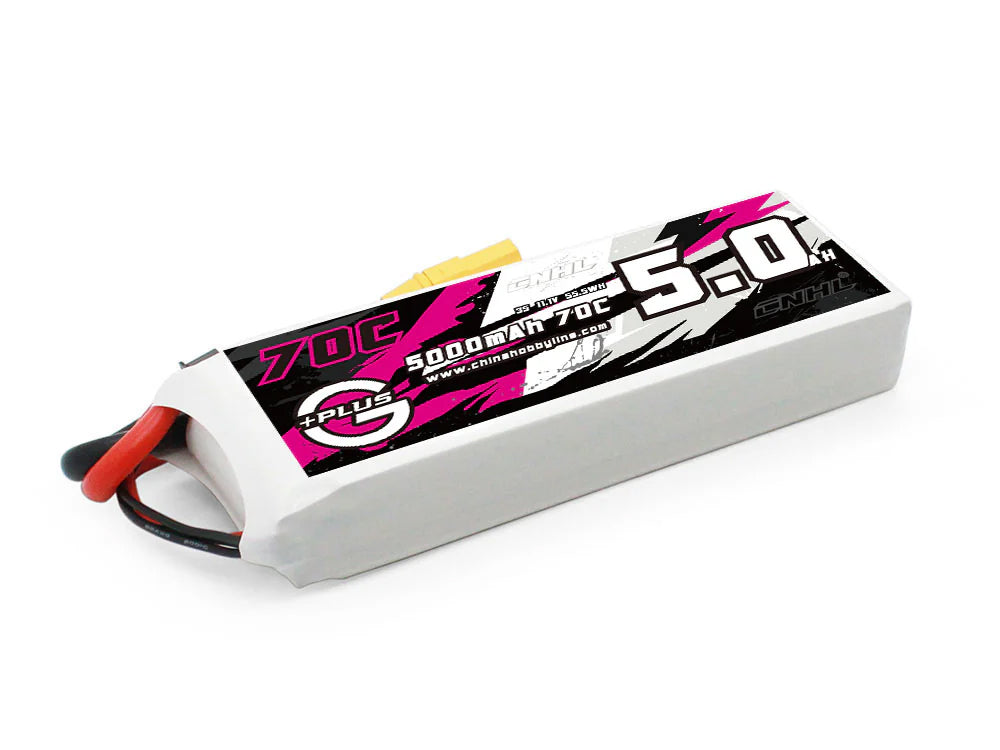 CNHL G+Plus 5000mAh 11.1V 3S 70C LiPoバッテリー XT90プラグ RCカー/飛行機用