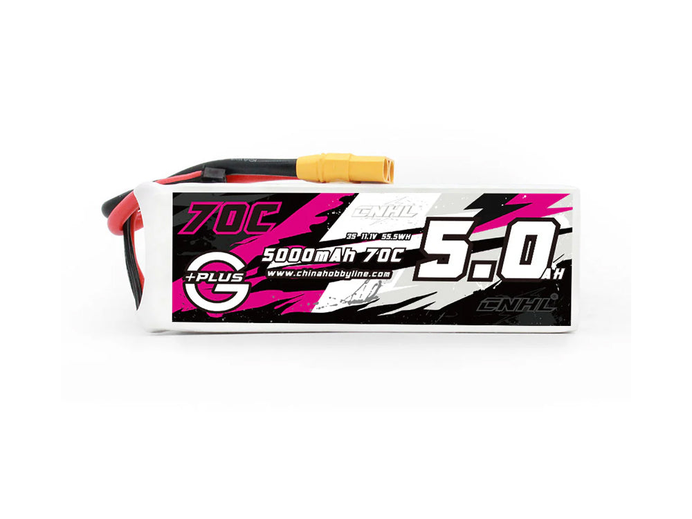 CNHL G+Plus 5000mAh 11.1V 3S 70C LiPoバッテリー XT90プラグ RCカー/飛行機用