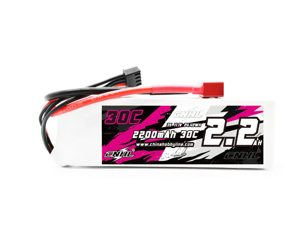CNHL 2200mAh 11.1V 3S 30C LiPoバッテリー(T/Deanプラグ付き)RCカー・ボート対応