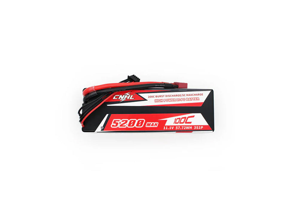 CNHLレーシングシリーズ 5200mAh 11.1V 3S 100C ハードケース LiPoバッテリー T/Deans対応 RCカー用