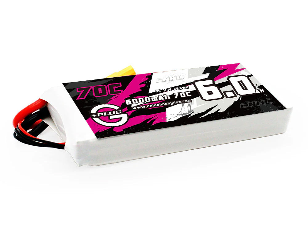 CNHL G+Plus 6000mAh 11.1V 3S 70C LiPoバッテリー XT90 RCカー/RCボート/飛行機/ヘリコプター/マルチローター用