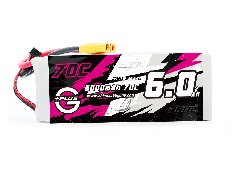 CNHL G+Plus 6000mAh 11.1V 3S 70C LiPoバッテリー XT90 RCカー/RCボート/飛行機/ヘリコプター/マルチローター用