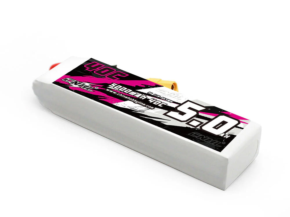 CNHL 5000mAh 11.1V 3S 40C LiPoバッテリー XT90プラグ付き|RCカー・RC飛行機用 高出力リポバッテリー