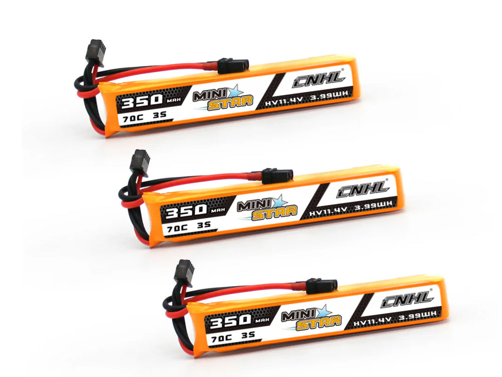 CNHL MiniStar HV 3S LiPoバッテリー 350mAh / 550mAh XT30Uコネクター付きFPVドローン用 3個セット